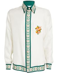 Casablancabrand - Silk Oranges En Fleur Shirt - Lyst