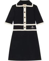 Gucci - Wool GG Piquet Jacquard Polo Dress - Lyst