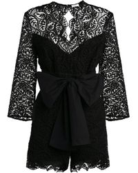 Sandro Lace Playsuit - Black