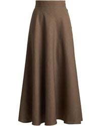 Ralph Lauren - Classic Linen A-Line Midi Skirt - Lyst