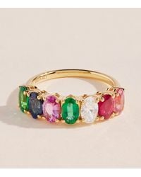 Anita Ko - Diamond, Emerald, Ruby And Sapphire Ring - Lyst