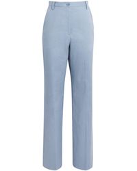 Claudie Pierlot - Linen-Cotton Straight Trousers - Lyst