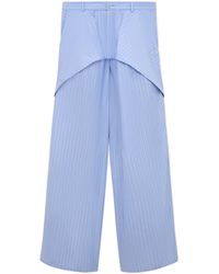 Loewe - X Paula's Ibiza Cotton Panelled Stripe Trousers - Lyst
