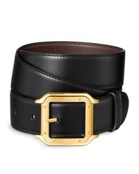 Cartier - Leather Santos De Reversible Belt - Lyst