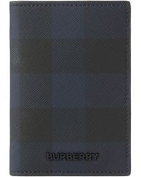 Burberry - Check Folding Card Holder - Lyst