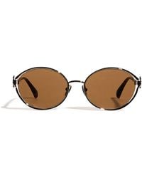Maje - Metal Round Sunglasses - Lyst