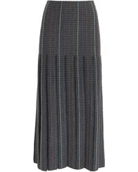 Gabriela Hearst - Cashmere-Silk Prism Midi Skirt - Lyst