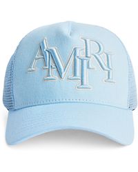 Amiri - Embroidered Staggered Logo Trucker Cap - Lyst