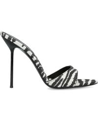Paris Texas - Canvas Zebra Lidia Mules 105 - Lyst