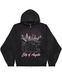Balenciaga - Cotton City Of Angels Zip-Up Hoodie - Lyst