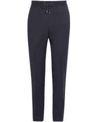 Pal Zileri - Virgin Wool Drawstring Trousers - Lyst