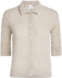 Eleventy - Linen-Cotton-Silk-Blend Knitted Shirt - Lyst