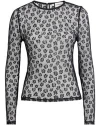 Claudie Pierlot - Lace Long-Sleeve Top - Lyst