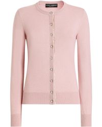 Dolce & Gabbana - Cashmere Jewel-Buttoned Cardigan - Lyst