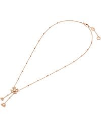 BVLGARI - Rose Gold And Diamond Fiorever Necklace - Lyst