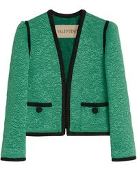ジャケット VALENTINO GARAVANI MATELASSE FLOREAL APRES L'HIVER JACKET Valentino Après L'Hiver Matelassé Floral Jacket in Natural