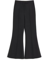 Valentino - Virgin Wool Flared Tailored Trousers - Lyst