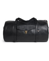Emporio Armani - Grained Leather Holdall - Lyst