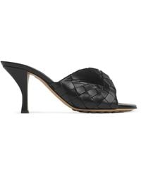 Bottega Veneta - Leather Intrecciato Blink Mules 80 - Lyst