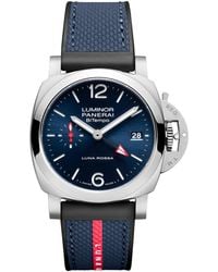 Panerai - Stainless Steel Luminor Quaranta Bitempo Luna Rossa Watch - Lyst