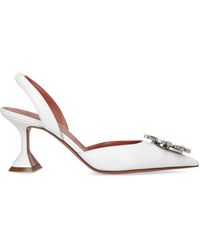 AMINA MUADDI - Leather Begum Slingback Pumps 70 - Lyst