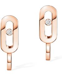 Messika - Move Uno And Diamond Mini Hoop Earrings - Lyst