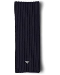 Prada - Wool Logo Scarf - Lyst