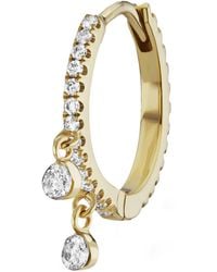 Maria Tash - Diamond Eternity Double Dangle Single Hoop Earring - Lyst