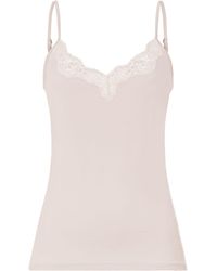 Hanro - Lace-Trim Dana Tank Top - Lyst