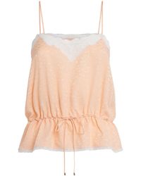 Chloé - Silk-Lace Floral Cami Top - Lyst