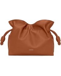 Loewe - Medium Leather Flamenco Clutch Bag - Lyst