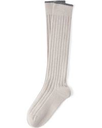 Brunello Cucinelli - Cashmere Ribbed Socks - Lyst