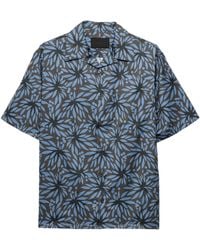 Prada - Cotton-Silk Bowling Shirt - Lyst