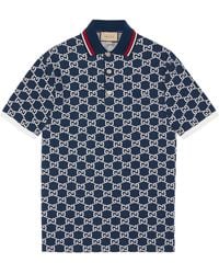 Gucci - All-over Gg Jacquard Polo Shirt - Lyst