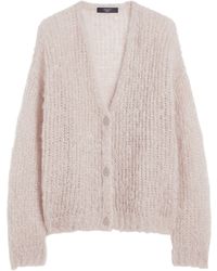 Weekend by Maxmara - Mohair-Wool-Blend V-Neck Cardigan - Lyst