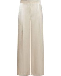 Marella - Satin Wide-Leg Trousers - Lyst