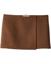 Miu Miu - Wool-Cashmere Wrap Mini Skirt - Lyst