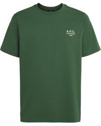 A.P.C. - Organic Cotton Rue Madame Logo T-Shirt - Lyst