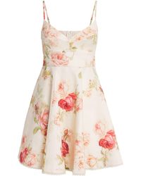 Zimmermann - Linen Roselight Picnic Mini Dress - Lyst