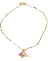 Prada - Triangle Logo Pendant Necklace - Lyst