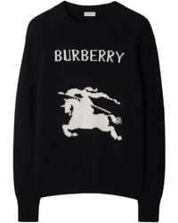 Burberry - Wool-Cashmere Equestrian Knight Sweater - Lyst