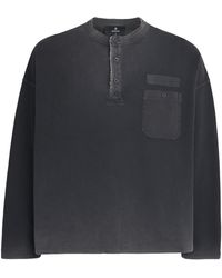 Represent - Heavyweight Cotton Henley Top - Lyst