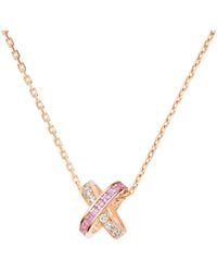 Chaumet - Diamond And Sapphire Jeux De Liens Pendant Necklace - Lyst
