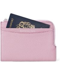 Aspinal of London - Leather Zipped Travel Wallet - Lyst
