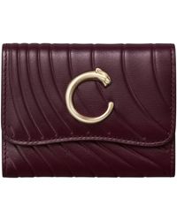Cartier - Mini Leather Panthère De Wallet - Lyst