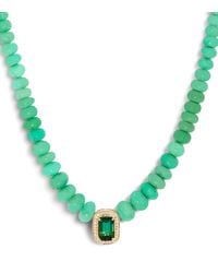 Jacquie Aiche - Yellow Gold And Tourmaline Beaded Necklace - Lyst