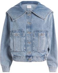 Claudie Pierlot - Oversized Collar Denim Jacket - Lyst