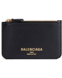 Balenciaga - Leather Cash 2.0 Zipped Card Holder - Lyst