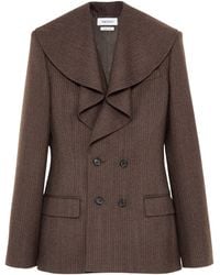 McQueen - Wool Pinstripe Double-Breasted Blazer - Lyst