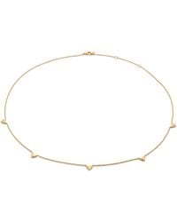 Monica Vinader - Vermeil Heart Station Chain Necklace - Lyst